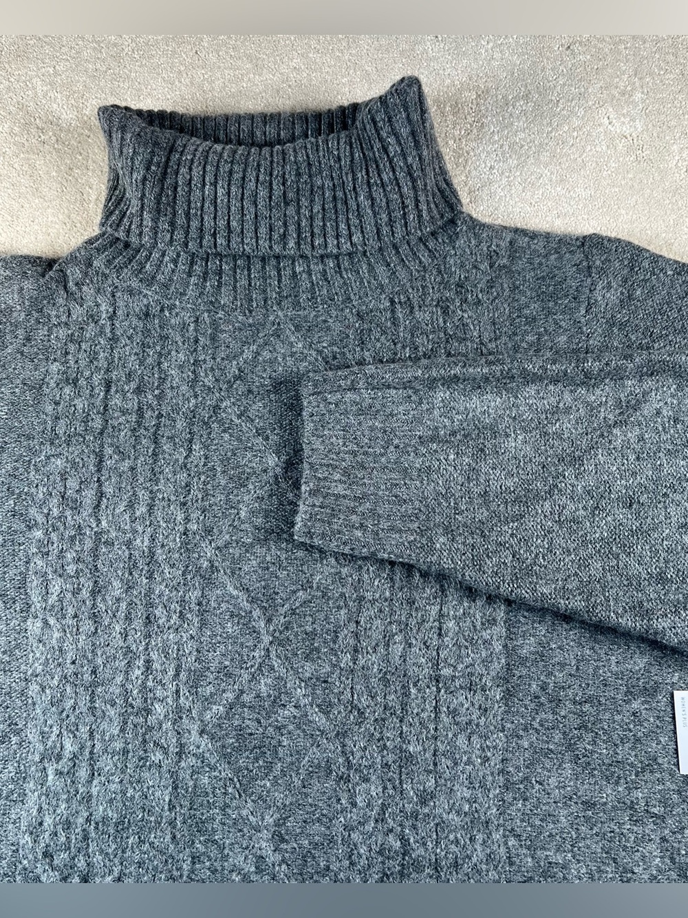 Croft & Barrow Sweater Gray Turtleneck Cozy Classic NWT Women's 1X
